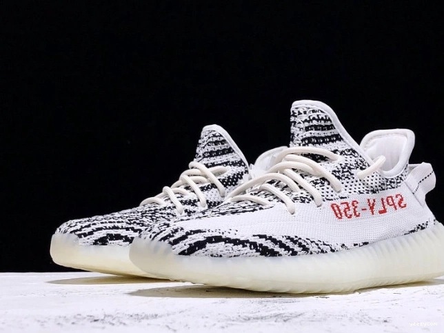 Boost Yeezy Black 350 White Adidas Zebra V2 CP9654 0801